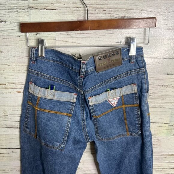 Vintage Guess Jeans size medium 26 blue boot cut - Picture 7 of 9